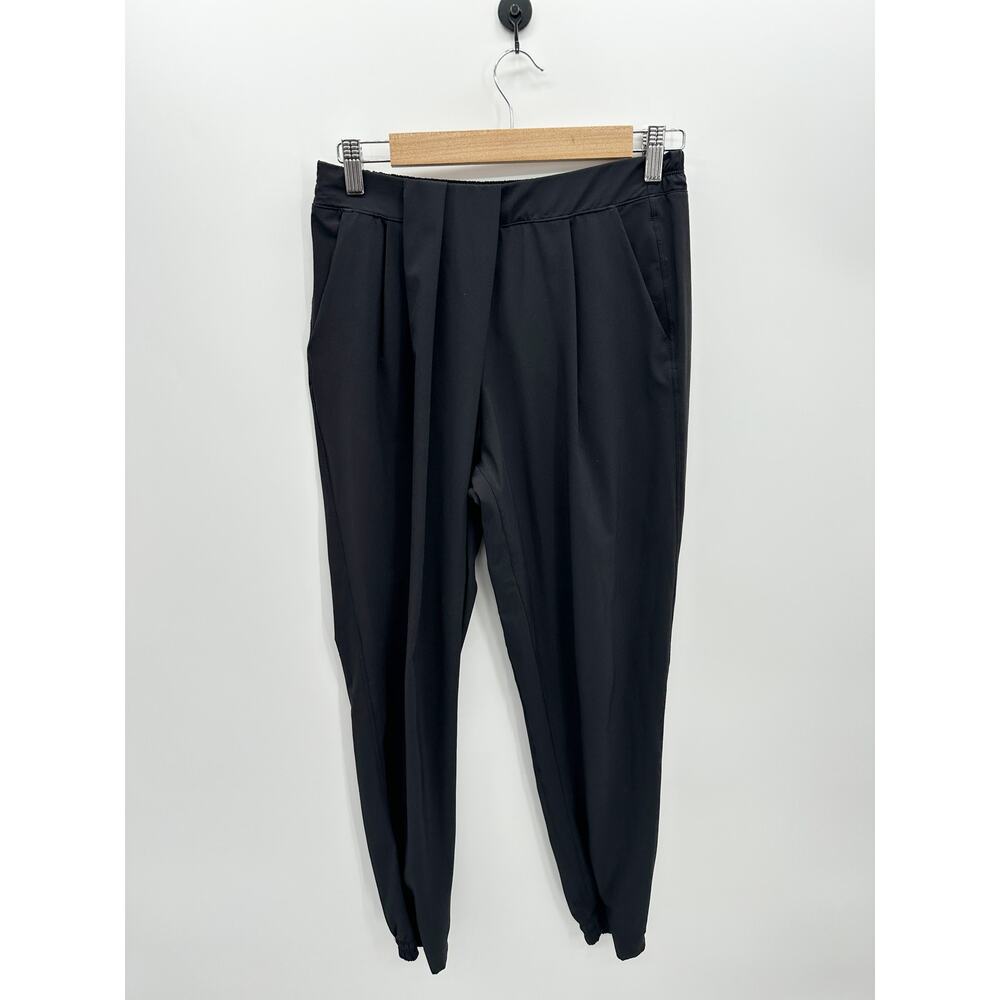 Lululemon Joggers Women 6 Black Active Casual Pants Career Pleated Travel Work